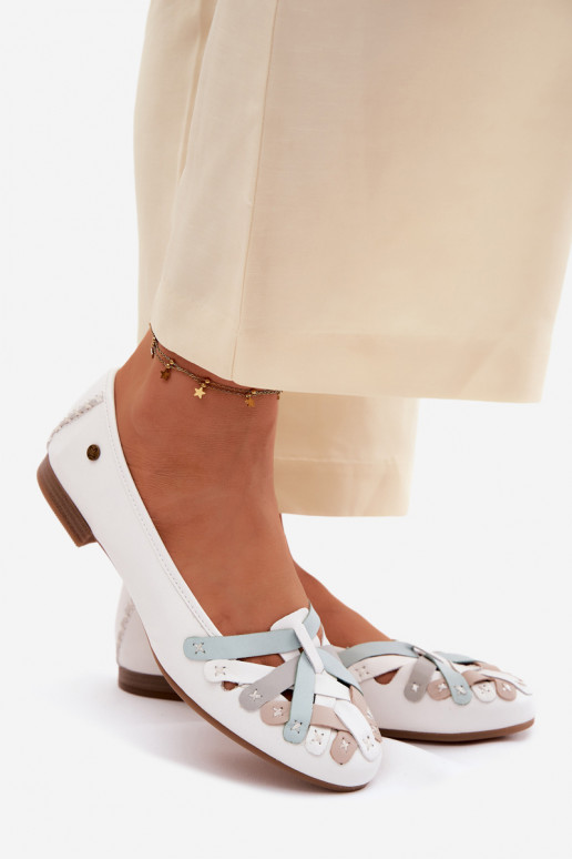 Ballerinas Tai turiciejka P7542-11 white