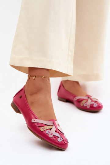 Leather Ballerinas Maciejka P7542-15 Fuchsia 2