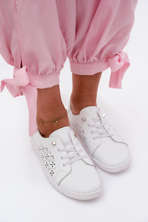 Flaria Perforated Leather Sneakers