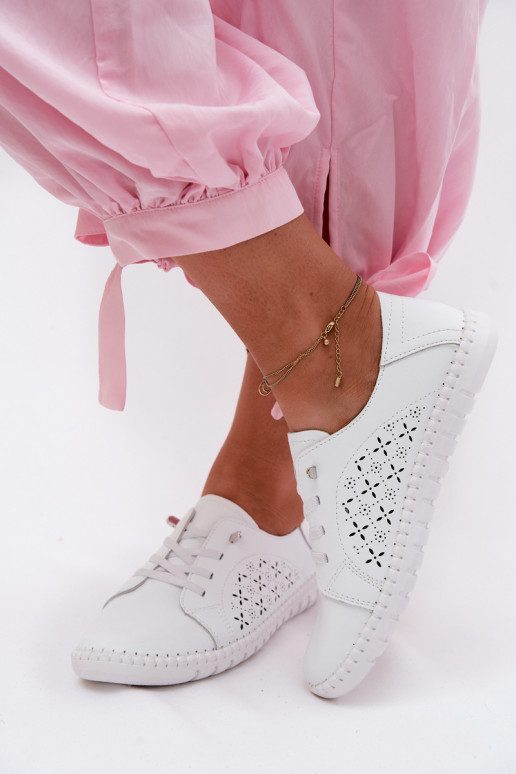 Flaria Perforated Leather Sneakers
