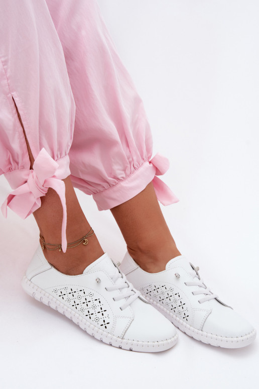 Flaria Perforated Leather Sneakers