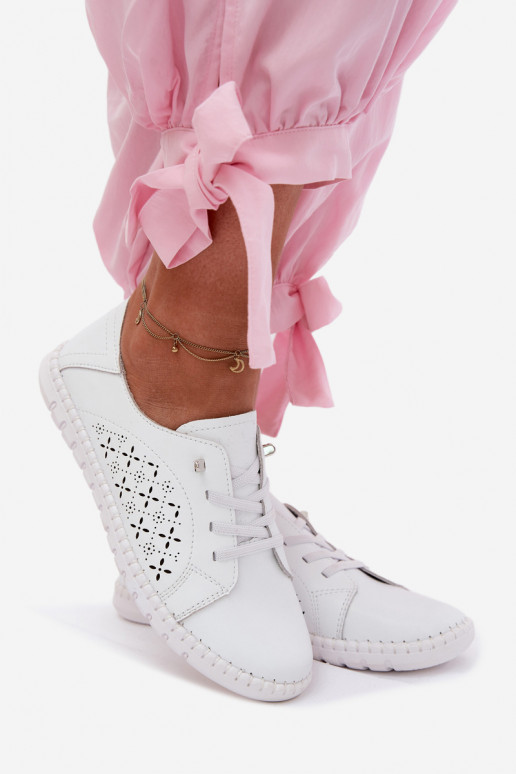 Flaria Perforated Leather Sneakers