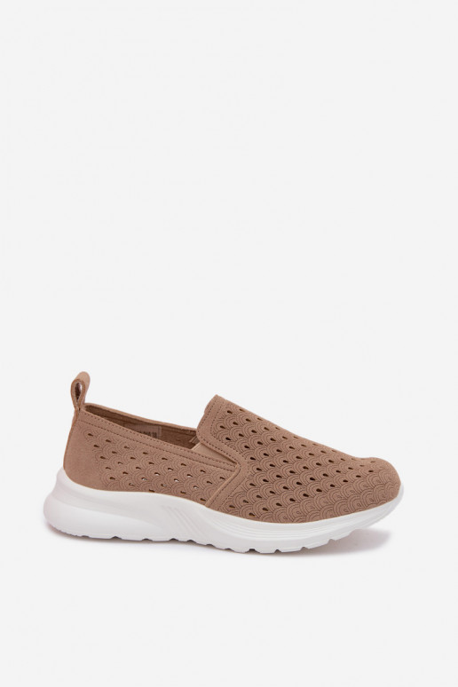Women's Slip-On Mesh Sneakers Beige Geressa