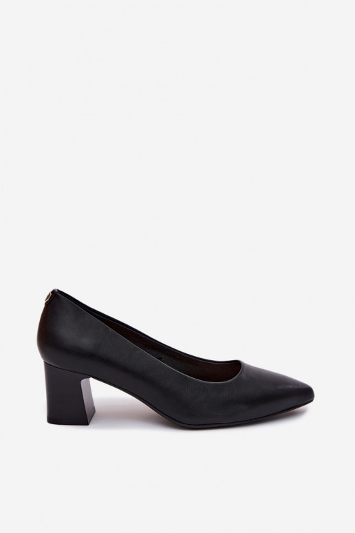Buty na obcasie Sergio Leone PB413 w kolorze czarnym