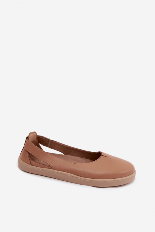 Balerinos Barefoot Zazoo 10217 kapučino spalvos