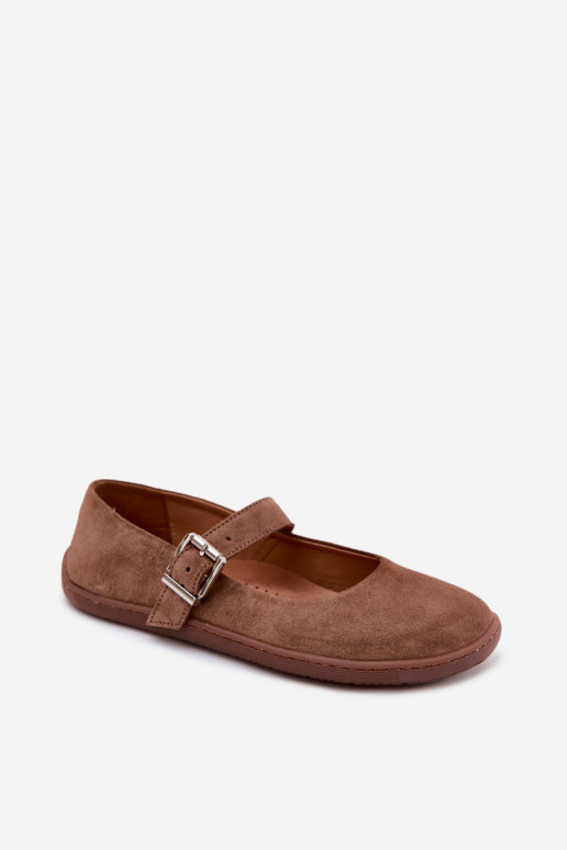 Barefoot Flats from Natural Suede Zazoo 316 Brown