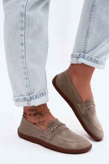 Mokasyny BarefootwithZamszu Zazoo 322 Cappuccino 2