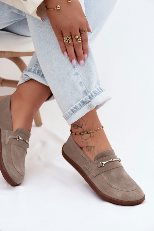 Barefoot Suede Loafers Z Zazoo Cappuccino