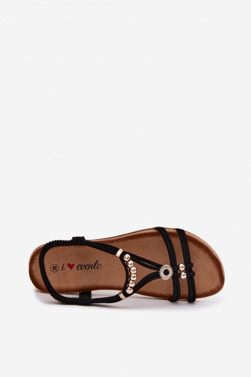 Women's Flat Sandals With Straps Black Zelda