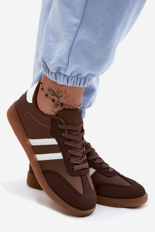 Sneakersy Damskie Czekoladowe Seabell