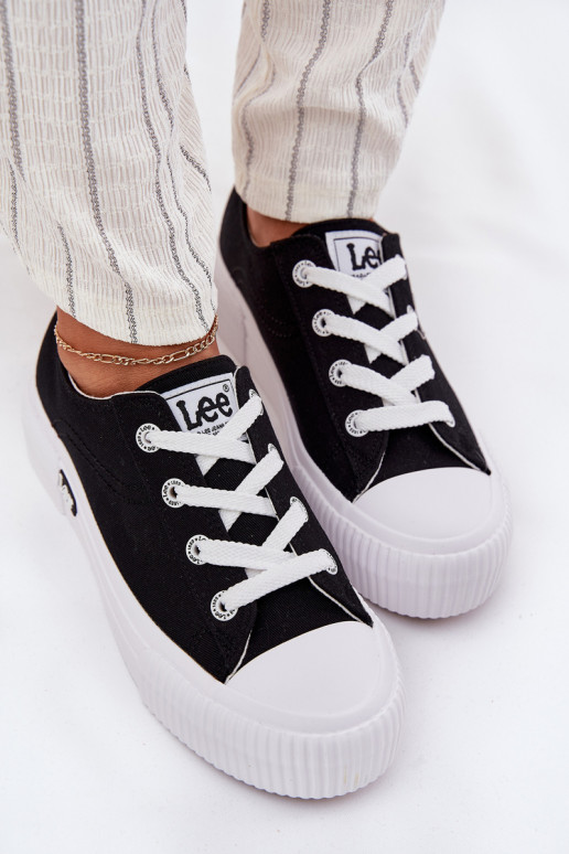 Trampki Damskie Na Platformie LEE ISLA C WOMEN LOW 50261002.25Y Czarne