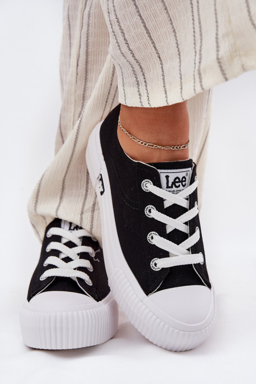 Casual shoes with platform in black