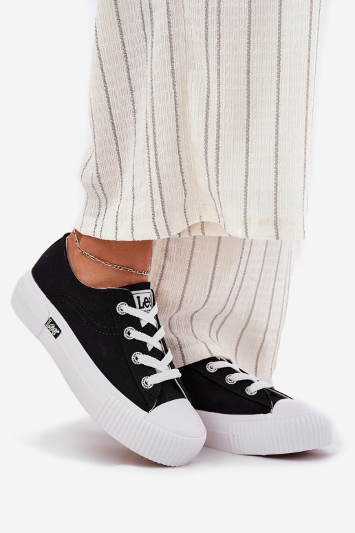 Trampki Damskie Na Platformie LEE ISLA C WOMEN LOW 50261002.25Y Czarne