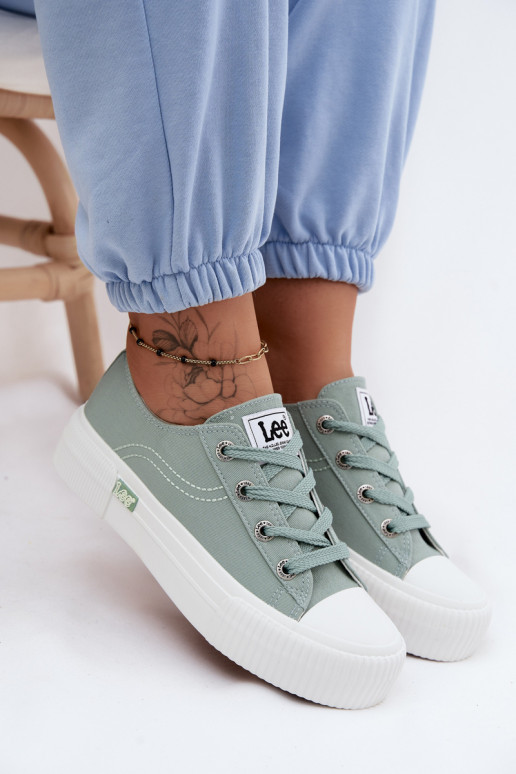 Trampki Damskie Na Platformie LEE ISLA C WOMEN LOW 50261002.98K Miętowe