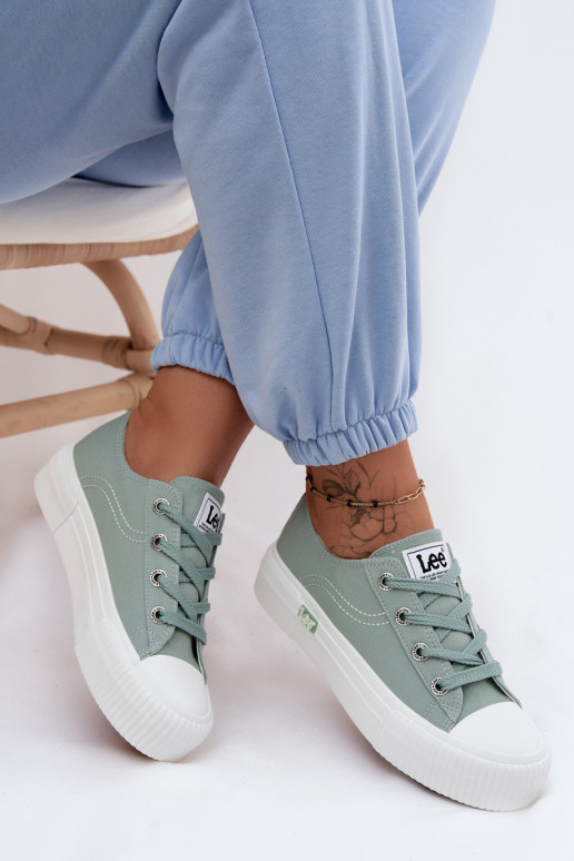 Trampki Damskie Na Platformie LEE ISLA C WOMEN LOW 50261002.98K Miętowe