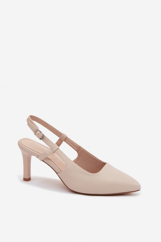 Women's sandals with heels Sergio Leone SK157 in sand