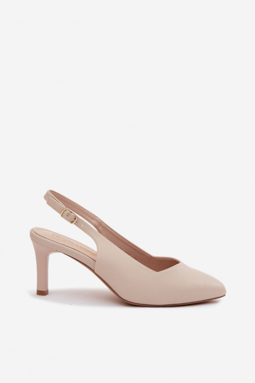 Women's sandals on thin heels Sergio Leone SK158 in sand