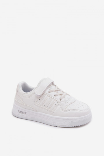 Children's sneakers with sticky fasteners white Neressa