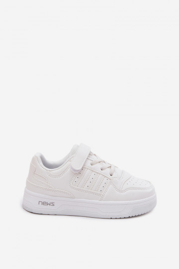 Children's sneakers with sticky fasteners white Neressa 2
