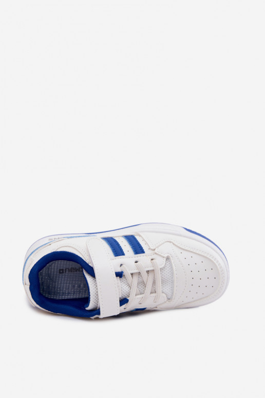 Sneakersy Dziecięce Na Rzep Biało-Niebieskie Neressa