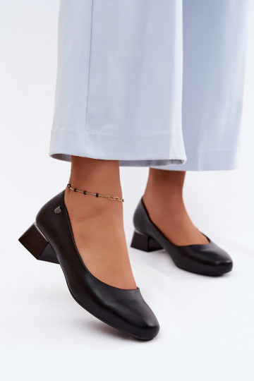 Sergio Leone PB417 faux leather heeled shoes in black 2