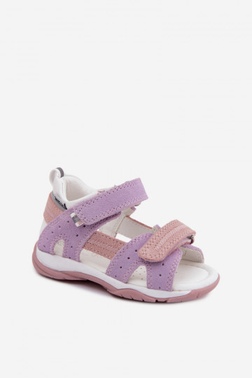 Bartek 84409-66 suede sandals for children in violet