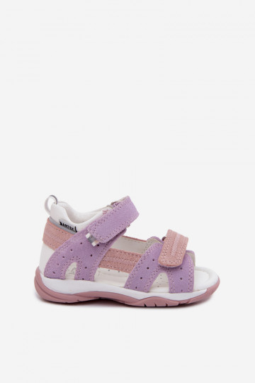 Bartek 84409-66 suede sandals for children in violet 2