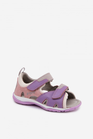 Bartek 84413-85 leather sandals for children in violet