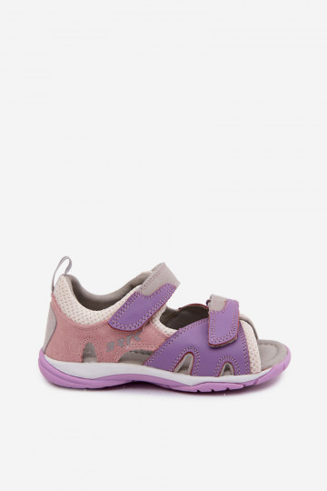 Bartek 84413-85 leather sandals for children in violet 2