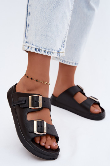 D.Franklin DFSH413001 lengvos moteriškos šlepetės juodos spalvos 2