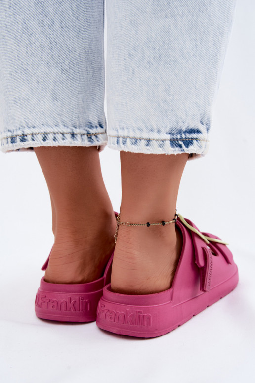 Foam Women's Slides With Buckles D.Franklin DFSH413005 Fuchsia