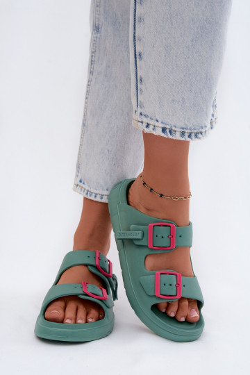 Women's Foam Slides With Buckles D.Franklin DFSH413005 Marine 2