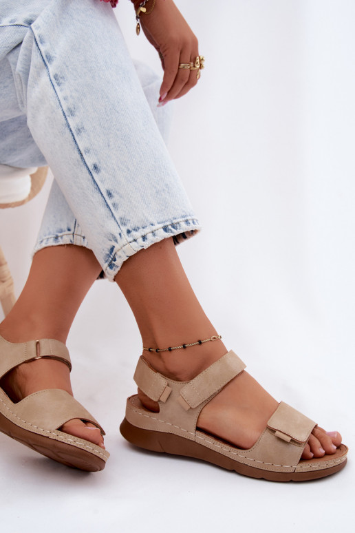 Women's Platform Sandals Beige Linora