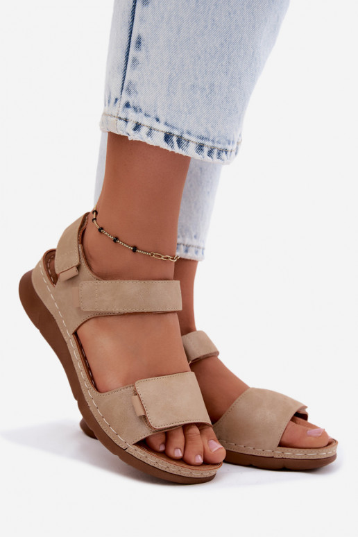 Women's Platform Sandals Beige Linora