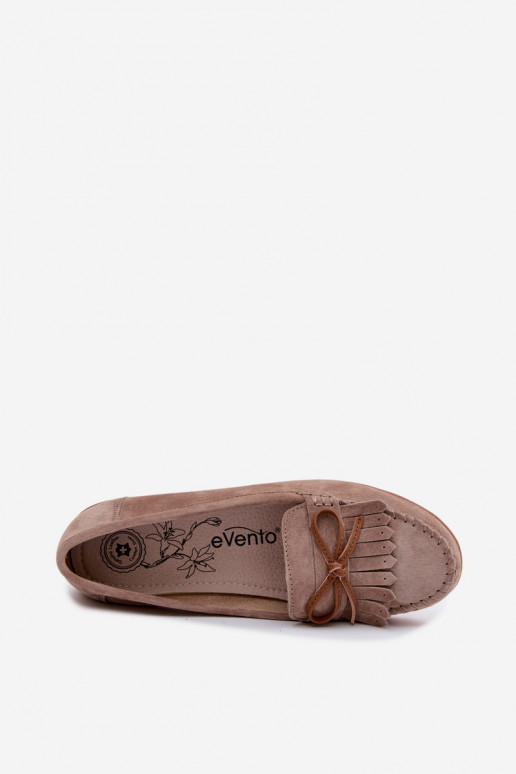 Women's moccasins made of faux suede sand color Vantae