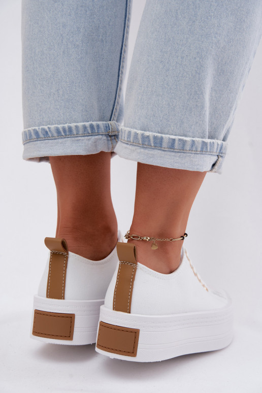 White casual shoes with platform Amalfi