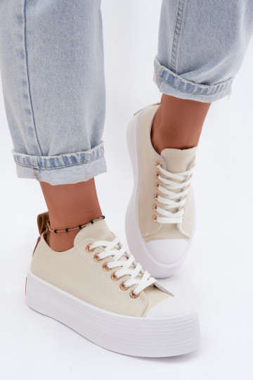 Women's Platform Sneakers Beige Amalfi