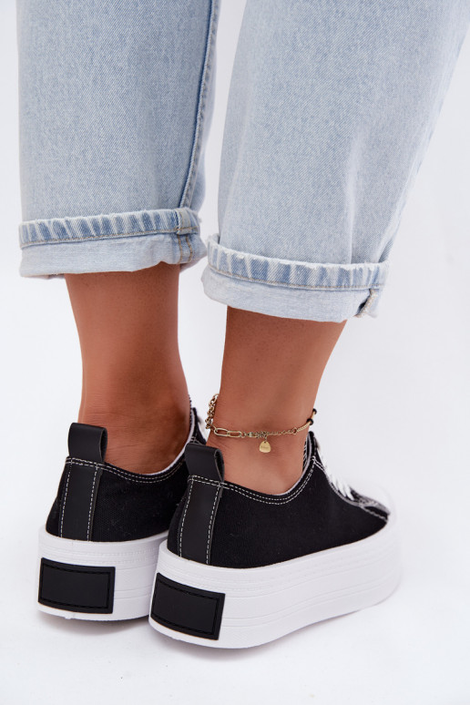 Women's Platform Sneakers Black Amalfi