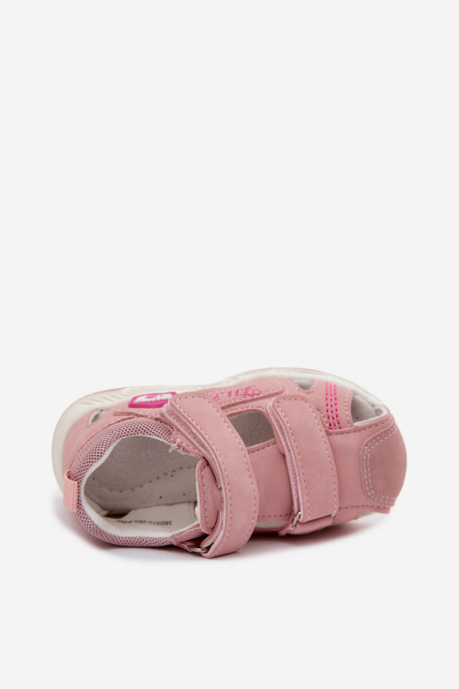 Girls' Sandals With Velcro Pink Ambera