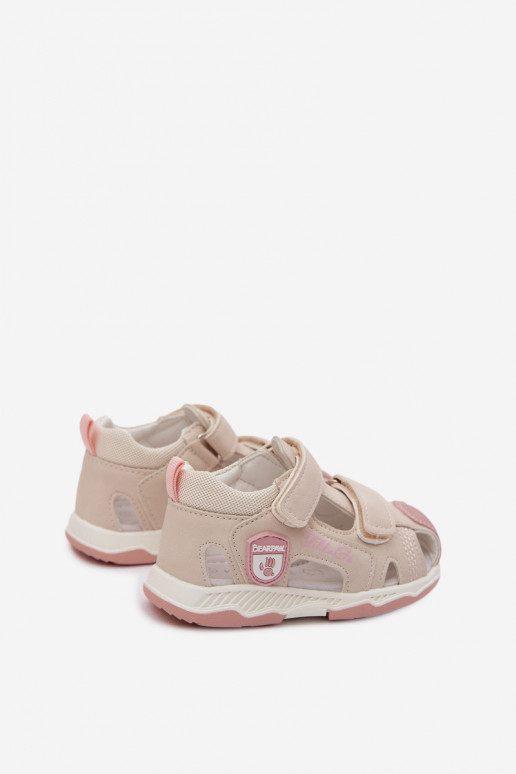 Girls' Beige Velcro Sandals Ambera