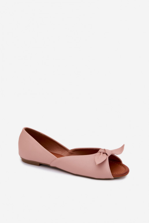 Women's Open-Toe Flat Vinceza 22-17201 Pink