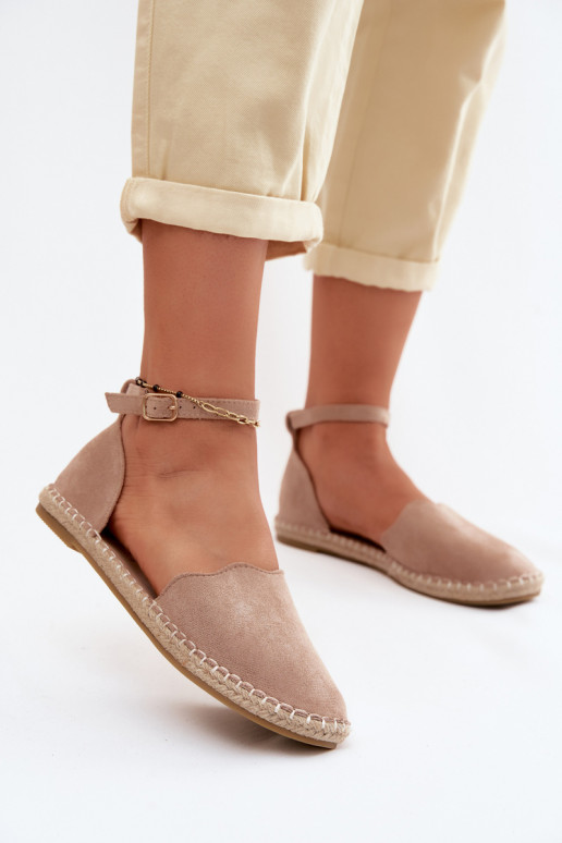 Espadryle DamskiewithImitacji Zamszu Vinceza 23-34594 Beżowe