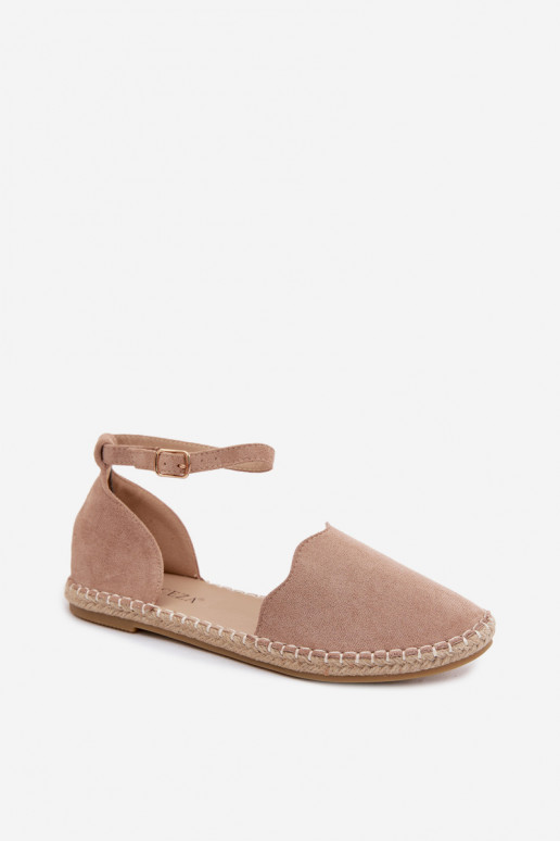 Women's Espadrilles From Faux Suede Vinceza 23-34594 Beige