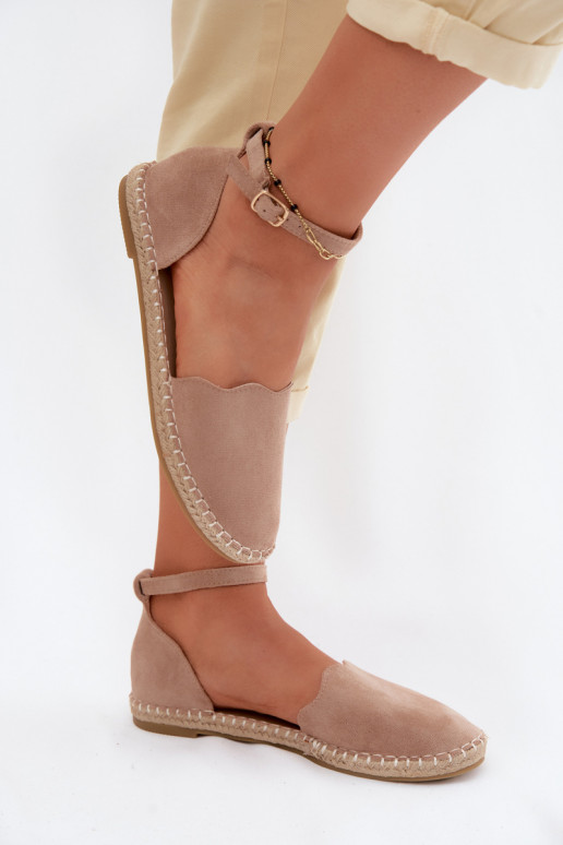 Espadryle DamskiewithImitacji Zamszu Vinceza 23-34594 Beżowe