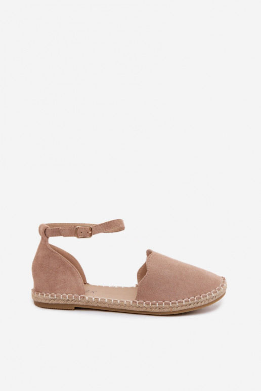 Women's Espadrilles From Faux Suede Vinceza 23-34594 Beige