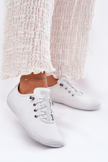 Leather Court Shoes Women Artiker 54C0838 White 2