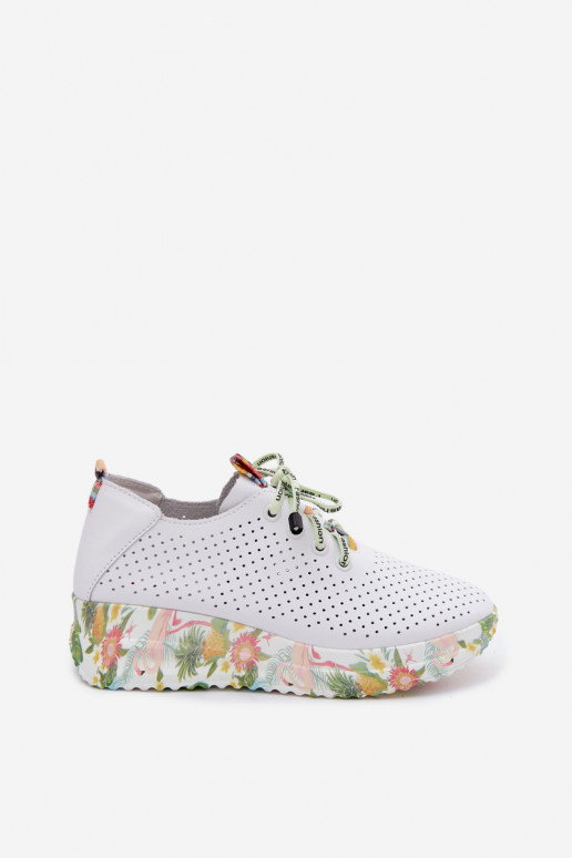Leather Platform Shoes Artiker 58C0598 White
