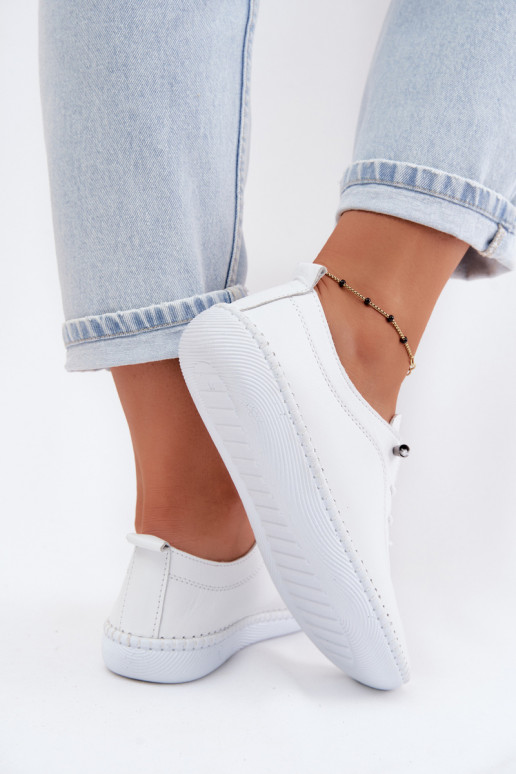Leather Women's Loafers Artiker 58C3069 White