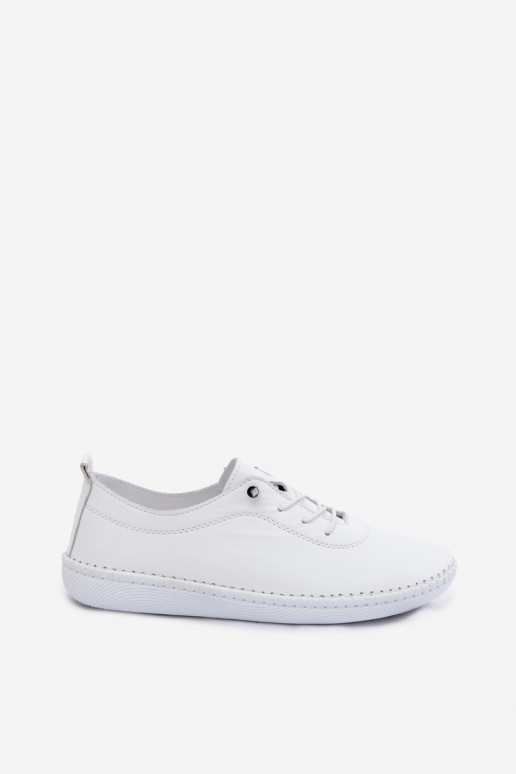 Damskie skórzane buty w białym kolorze Artiker 58C3069