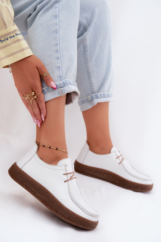 White women's shoes made of natural leather Artiker 58C2628